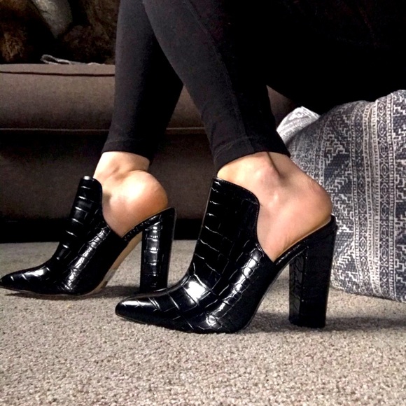 Aldo Shoes - Final Price 💣 Aldo Black Croc Mules 💣